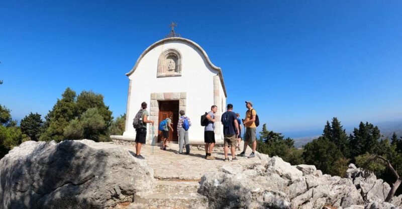 Rhodes: Hike Mountain Profitis Ilias from Salakos village - Reaching the Summit: Panoramic Views and Historical Sites