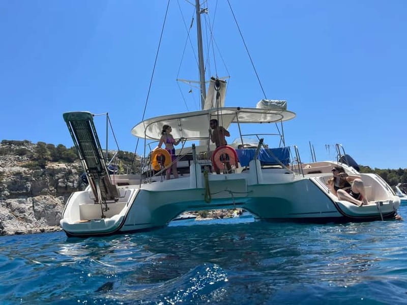 Rhodes Private Half Day Sailing Catamaran Cruise with drinks - Key Points