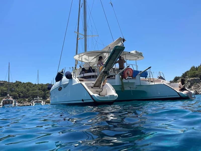 Rhodes Private Half Day Sailing Catamaran Cruise with drinks - Authentic Sailing and Sails Up Experience