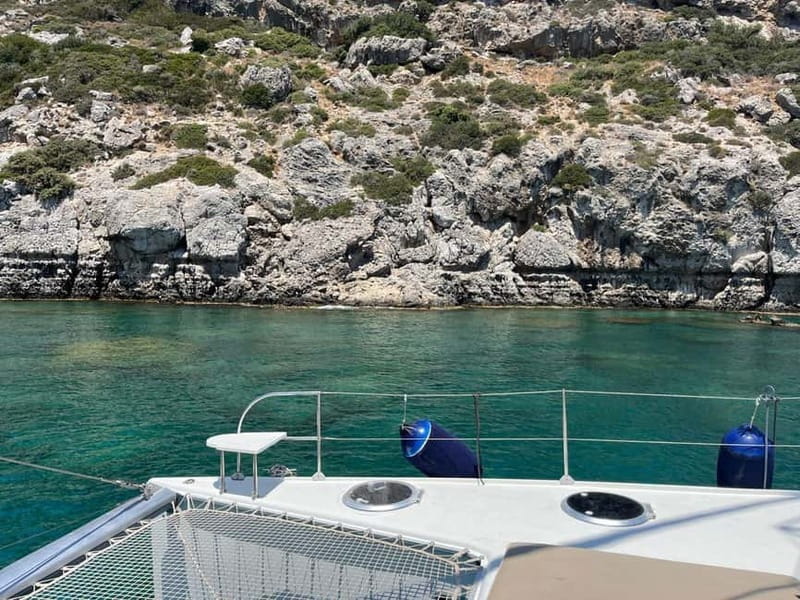 Rhodes Private Half Day Sailing Catamaran Cruise with drinks - Sunbathing and Leisure on the Catamaran