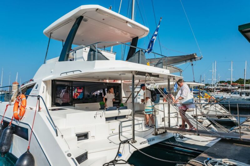 Rhodes: Sunset Catamaran Cruise with Dinner Buffet & Drinks - Experience the Beauty of Rhodes on a Sunset Catamaran Cruise with Dinner