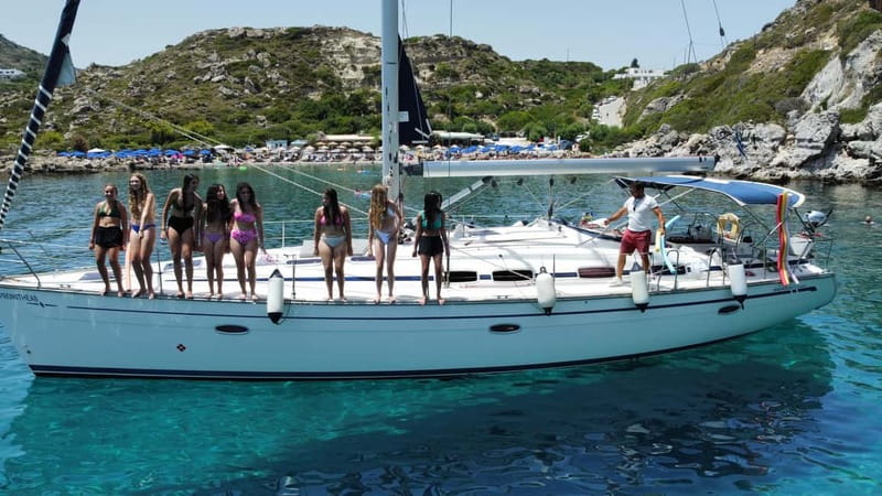 Rhodes: Sunset Catamaran Cruise with Snack, Fruits & Drinks - The Crew and Guides