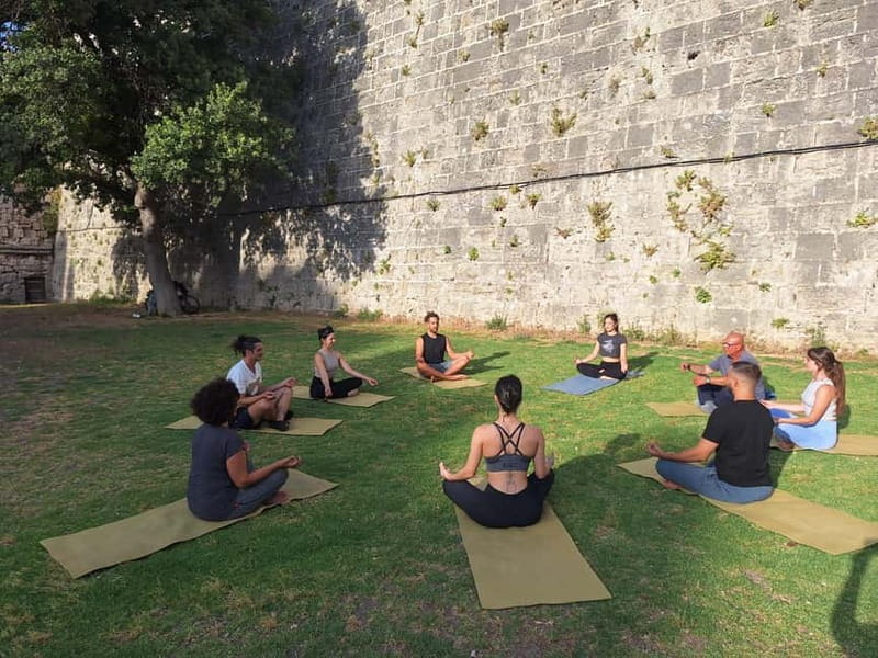 Rhodes Town: Outdoor Yoga at Grand Masters Garden - Key Points