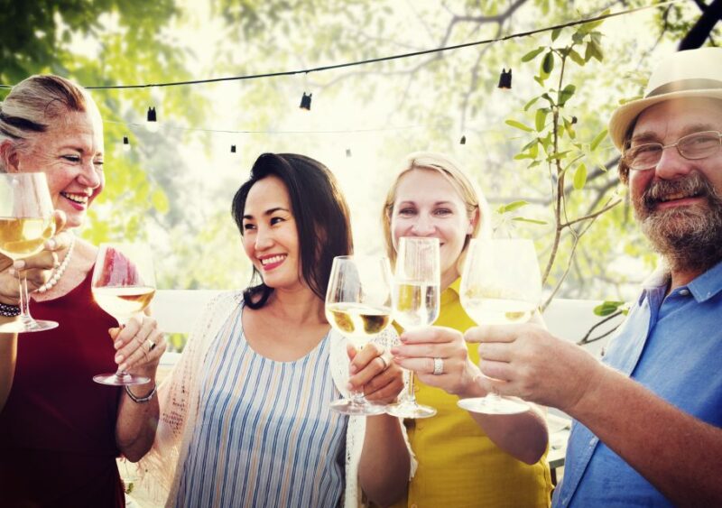 Rhodes: Winery Tour and Tasting Experience - Wine Tasting with a View at the Outdoor Bar