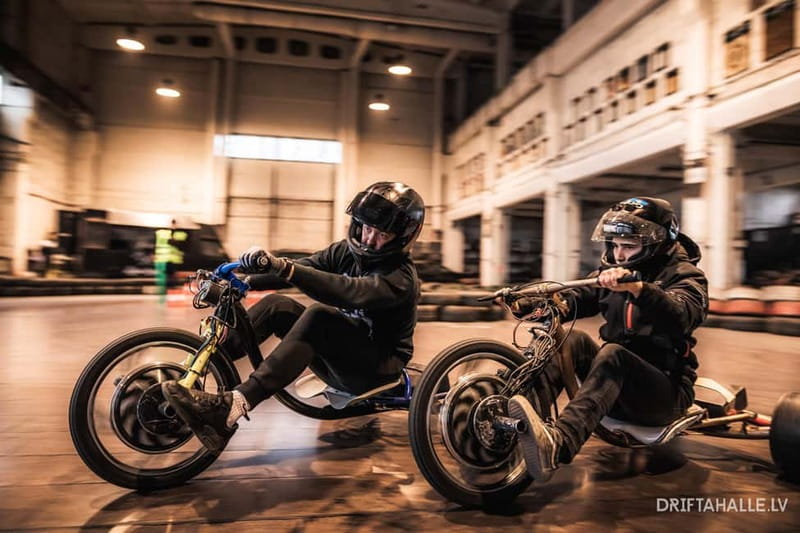 Riga | Drifta Halle: Extreme 20 minute ride on a drift trike - Experience the Thrill of Indoor Drift Riding on Electric Trikes in Riga