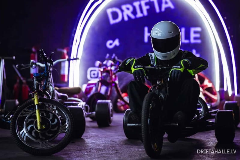 Riga | Drifta Halle: Extreme 20 minute ride on a drift trike - Safety and Accessibility for All Ages and Heights