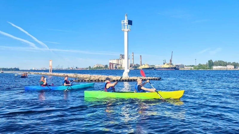 Riga: Kayak Rental in the City Center - Paddling in the Wide Daugava River Among Boats and Ships