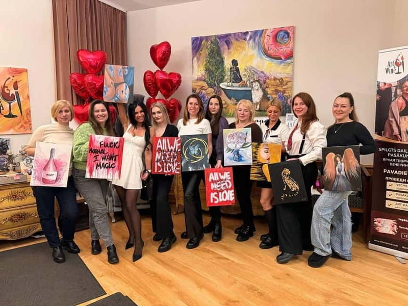 Riga: Sip and Paint Party for Corporate and Private Events - The Artistic Guidance and Atmosphere