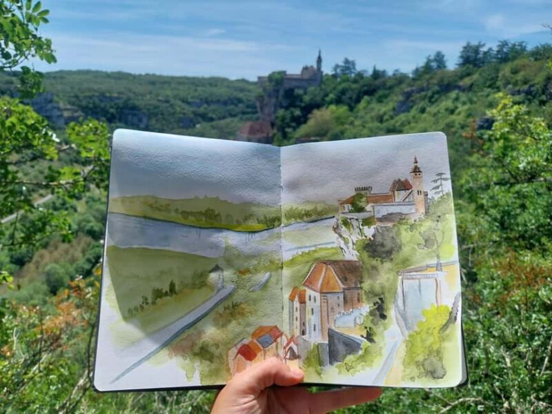 Rocamadour: Travel sketchbook - Discover Rocamadour with a Travel Sketchbook Workshop for Beginners