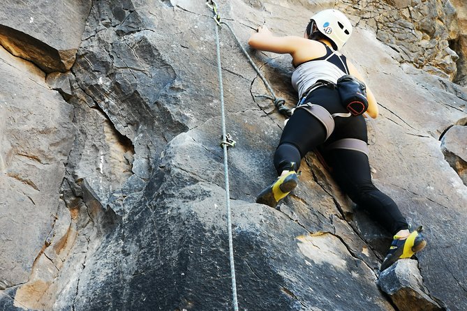 Rock climbing in natural space. - Discover Tenerife’s Volcanic Cliffs Through Guided Rock Climbing
