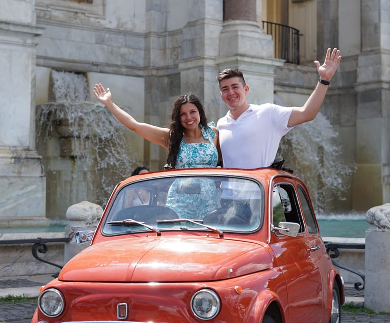 Roma: Gelato & Fiat 500 Vintage Adventure - Scenic Exploration at the Orange Garden and Other Viewpoints