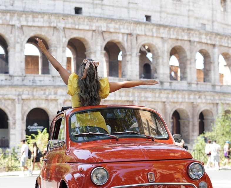 Roma: Gelato & Fiat 500 Vintage Adventure - Live Multilingual Guides and Flexible Booking