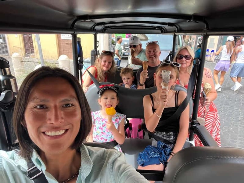 Rome 3 hours Golf Cart Sightseeing tour with gelato/suppli - The Guide: Knowledgeable and Friendly