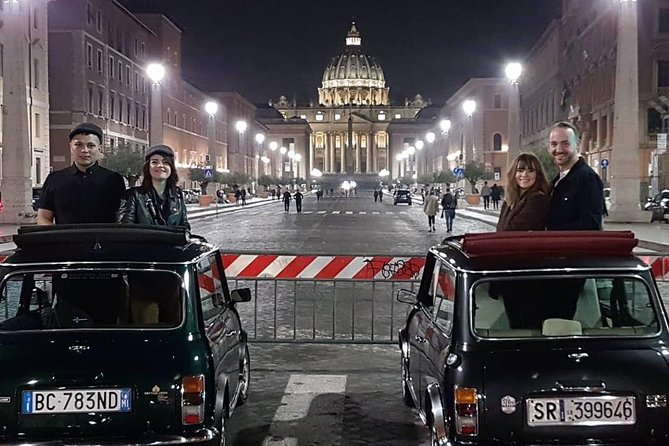 Rome Ancient tour by Night in Mini Vintage Cabriolet with drink - The Trevi Fountain: Nighttime Magic by Nicola Salvi