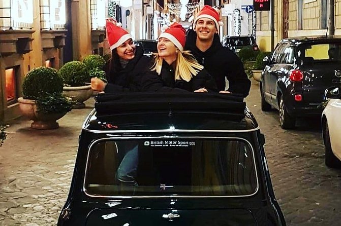 Rome Ancient tour by Night in Mini Vintage Cabriolet with drink - St. Peters Square and the Basilica