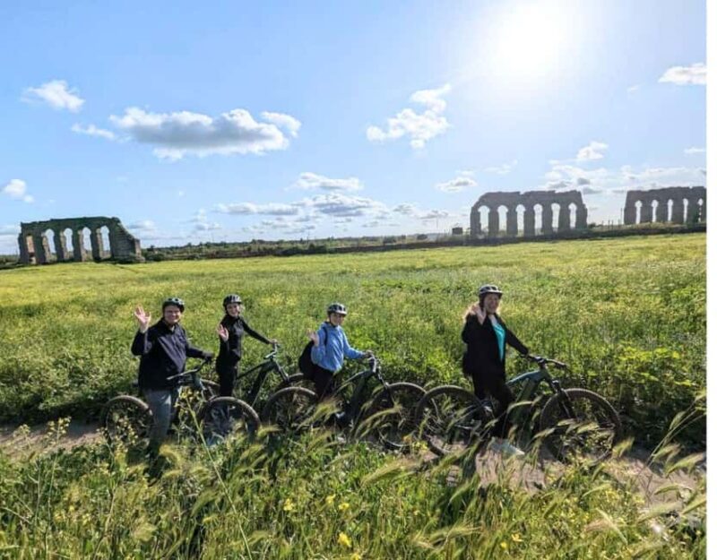 Rome: Appian Way, Aqueducts, & Catacombs E-Bike Guided Tour - Visit the Tomb of Cecilia Metella