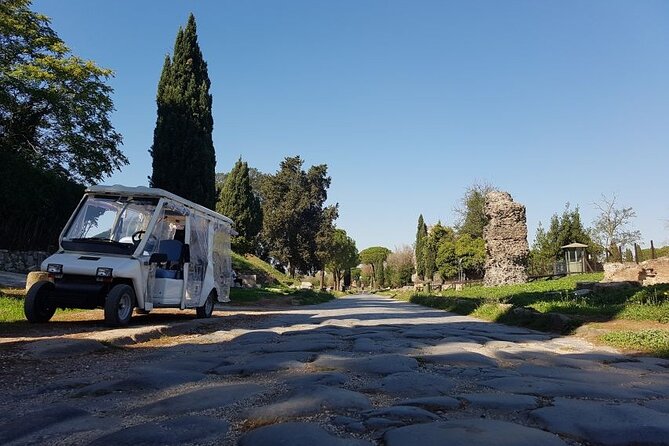 Rome: Appian Way & Catacombs Golf Cart Tour - Shared|Small groups - Visiting the Historic Domine Quo Vadis Church