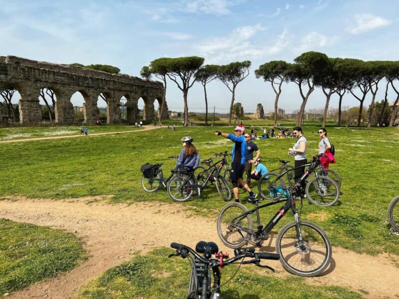 Rome: Appian Way EBike Tour Catacombs Aqueducts & Food+Drink - Scenic Routes and Natural Breaks