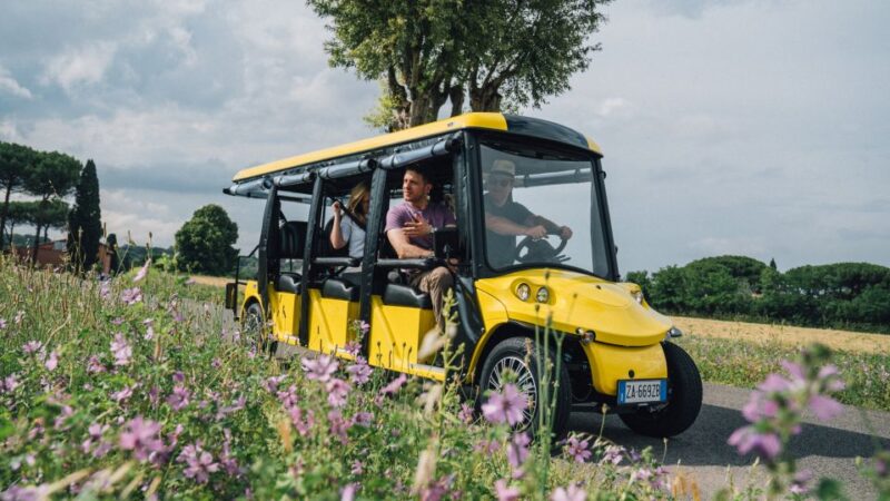 Rome: Appian Way Golf Cart Tour with Roman Catacombs Entry - Guided Walk Through the Roman Catacombs