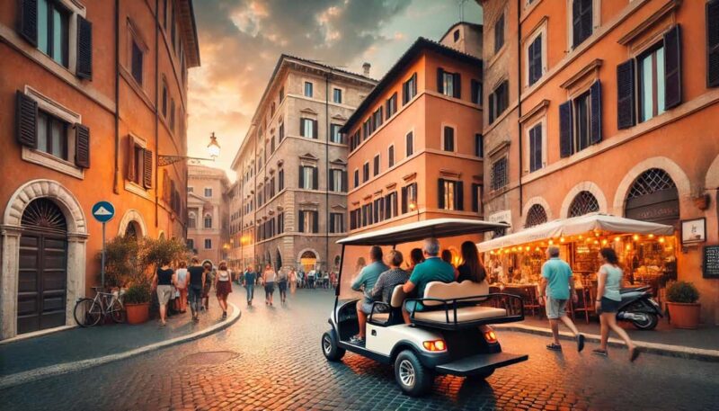 Rome: Golf Cart Night Pick up Tour - Scenic Routes and Key Landmarks Along the Night Tour