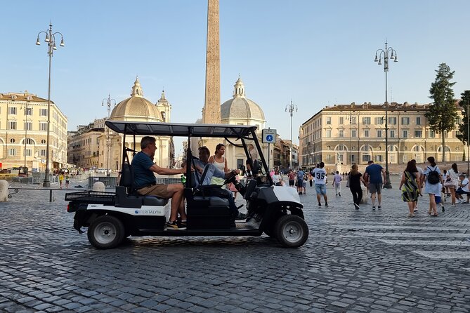 Rome Golf Cart Tour from Villa Borghese Gardens - The Column of Marcus Aurelius and Piazza Colonna