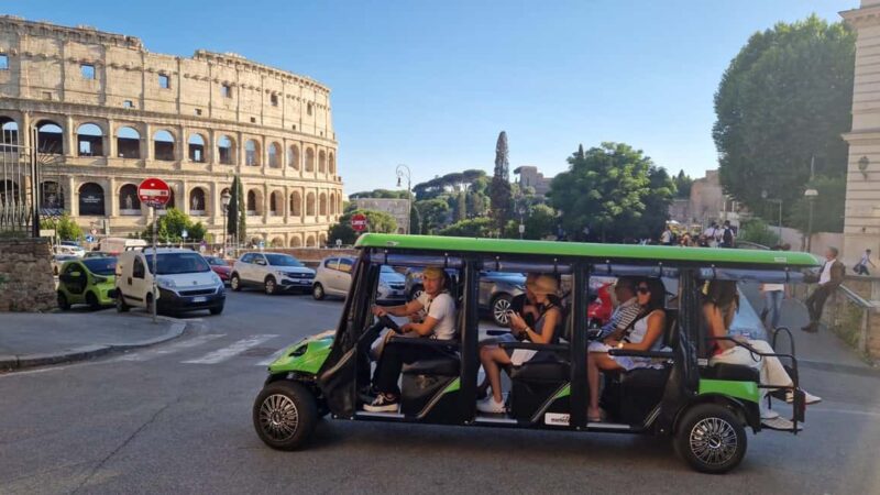 Rome: Golf Cart Tour with Artisanal Gelato Tasting - Guided Commentary and Personalities