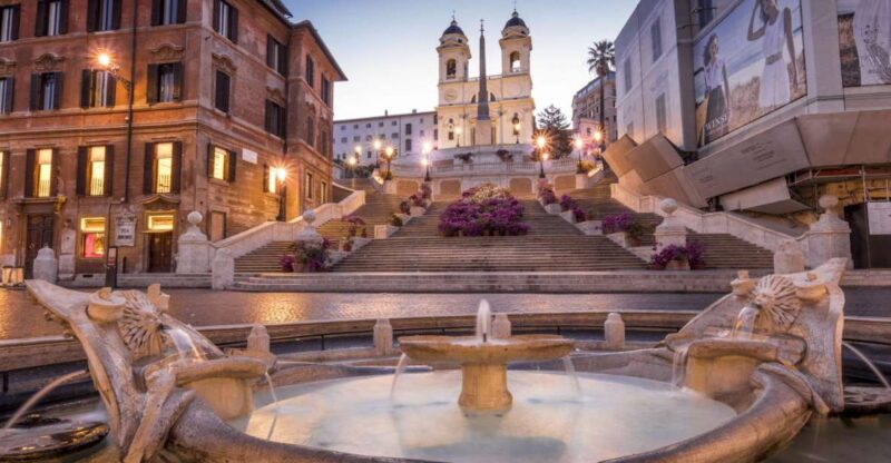 Rome: Guided City Center Evening Sightseeing Walking Tour - Visiting the Spanish Steps and Berninis Barcaccia Fountain