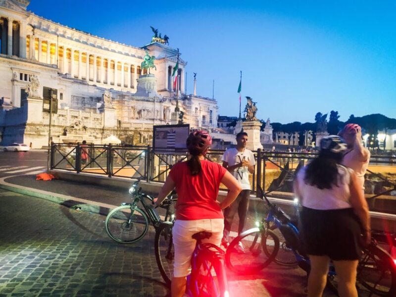 Rome :guided night e-bike tour with typical ice-cream - Key Points