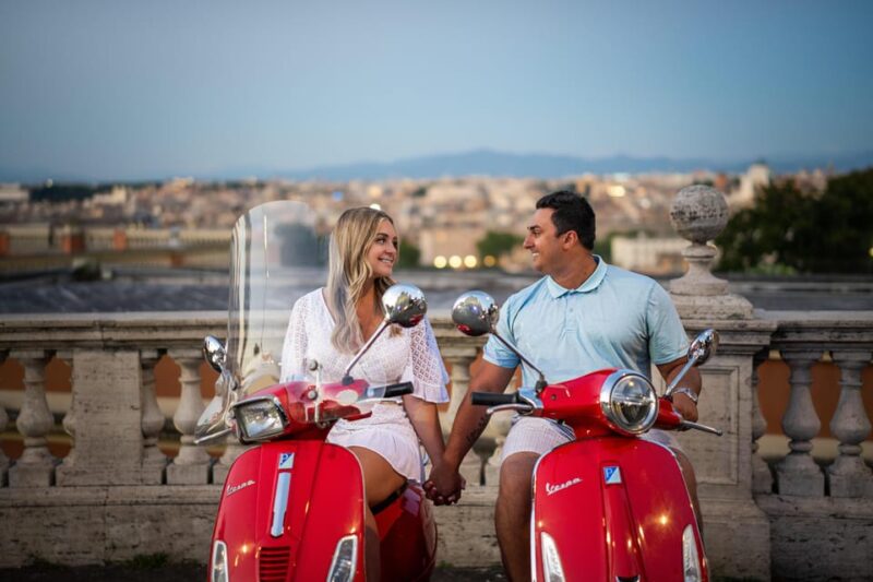 Rome: Hidden Gems Guided Vespa experience with Photos - Sweeping Views from Terrazza del Gianicolo