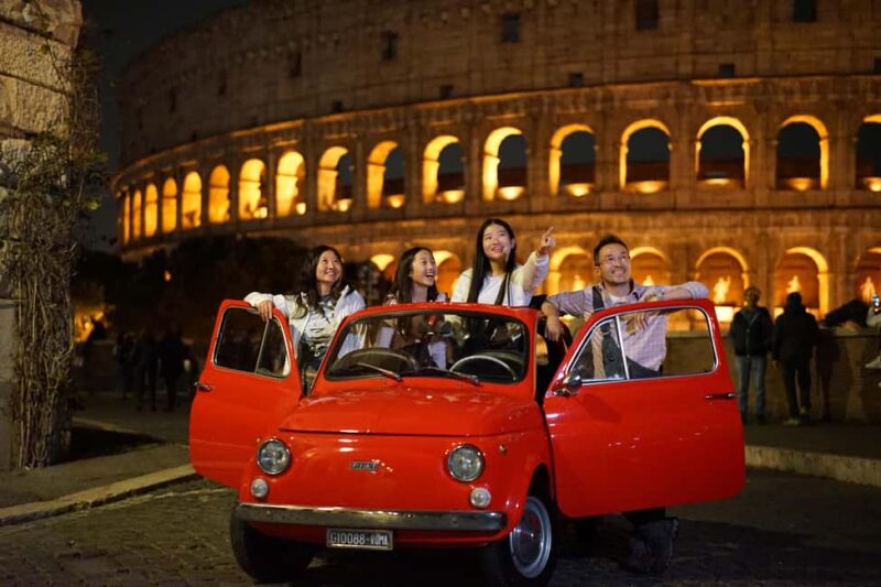 Rome: Night Magic Vintage Car Experience Photoshoot - Discover Rome’s Nighttime Charm in a Vintage Fiat 500