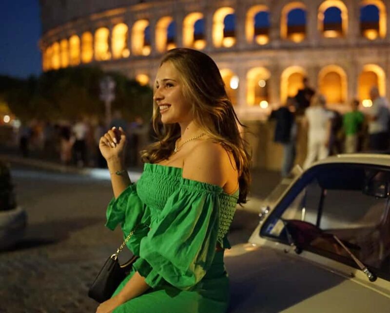 Rome: Night Magic Vintage Car Experience Photoshoot - The Experience Provider: Js Entertainment