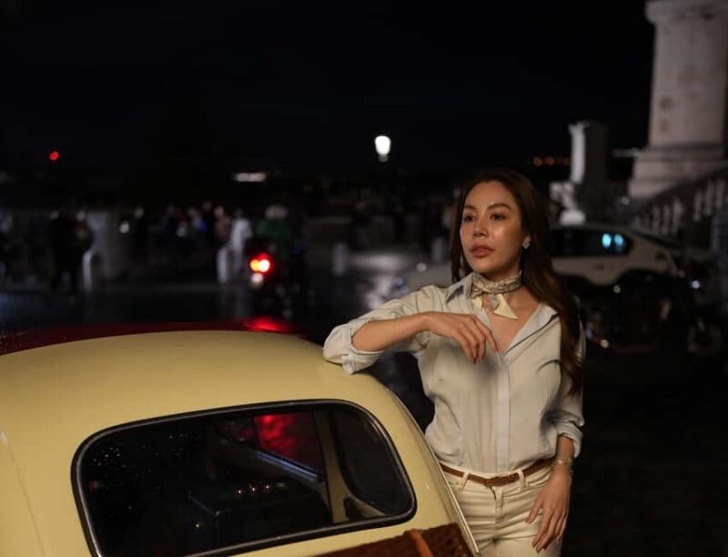 Rome: Night photosession in a Fiat 500 with Aperol Spritz - Discovering Rome’s Sunset from Gianicolo Terrace