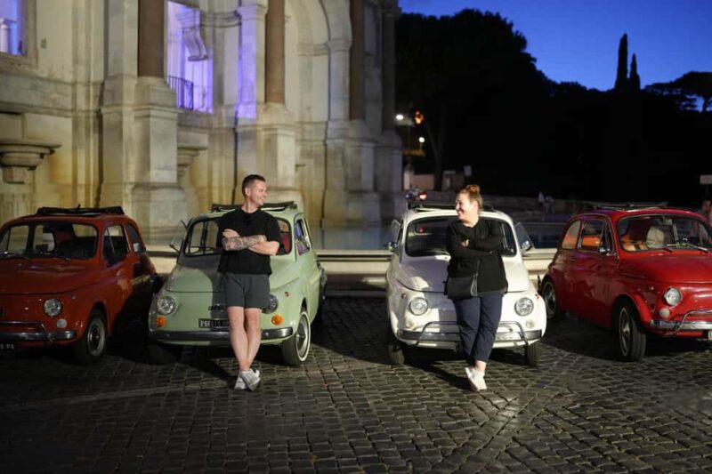 Rome: Night photosession in a Fiat 500 with Aperol Spritz - Enjoying Aperol Spritz and Photo Opportunities
