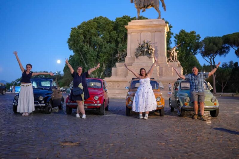 Rome: Night photosession in a Fiat 500 with Aperol Spritz - Practical Aspects: Group Size, Languages, and Cancellation
