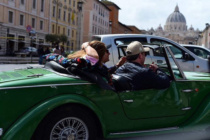 Rome Panoramic Tour by Vintage Classic Cabriolet Car or Vintage Minibus - Exploring Rome’s Main Hills in Style