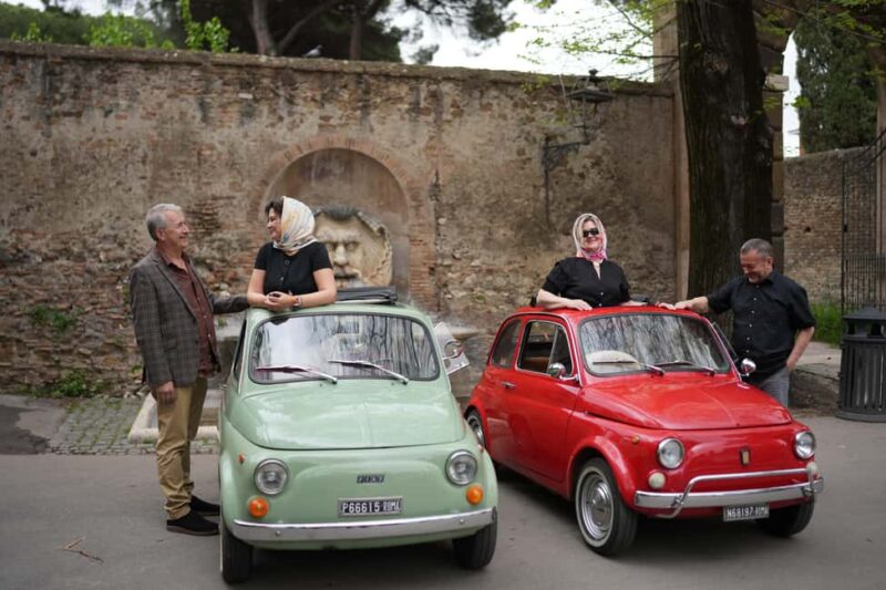 Rome: Photography service with Classic car fiat 500 - The Experience of a Vintage Fiat 500 Drive Through Rome