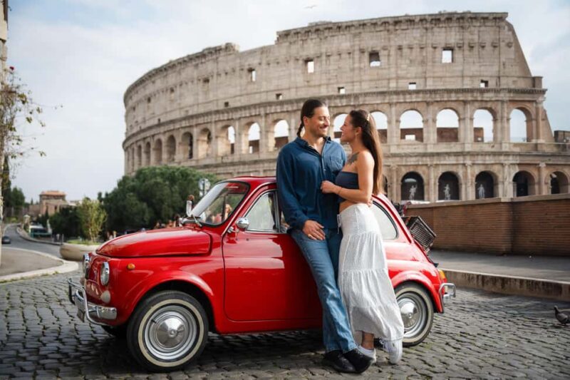 Rome: Photoshoot Service with Vintage Fiat 500 - The Route: From Ancient Ruins to Hilltop Views