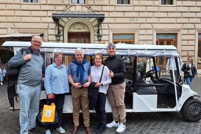 Rome Private Half-Day Tour with Option Golf Cart or Classic eFiat - The Experience of Guide-Driven Commentary and Photo Opportunities