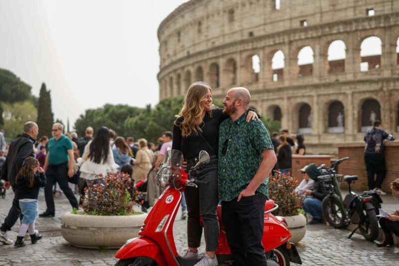 Rome Professional Photoshoot with free transport with Vespa - Logistics: Meeting Points and Group Size