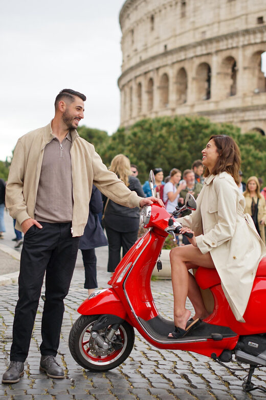 Rome Professional Photoshoot with free transport with Vespa - Frequently Asked Questions