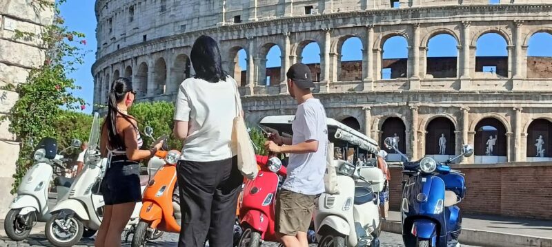 Rome: Ride as a Passenger on a Vespa on Guided City Tour - Starting at the Oppio Caffè Near the Colosseum