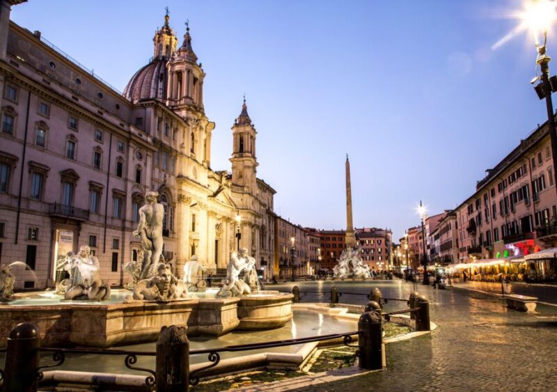 Rome: Rome at Night Evening Historical Walking Tour - Piazza Navona: Rome’s Most Famous Square at Night