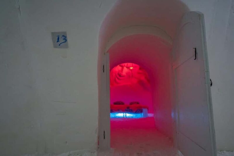 Rovaniemi Arctic Snowhotel & Glass Igloos Private Tour - Enjoying Hot Drinks in the SnowHotel Ice Bar