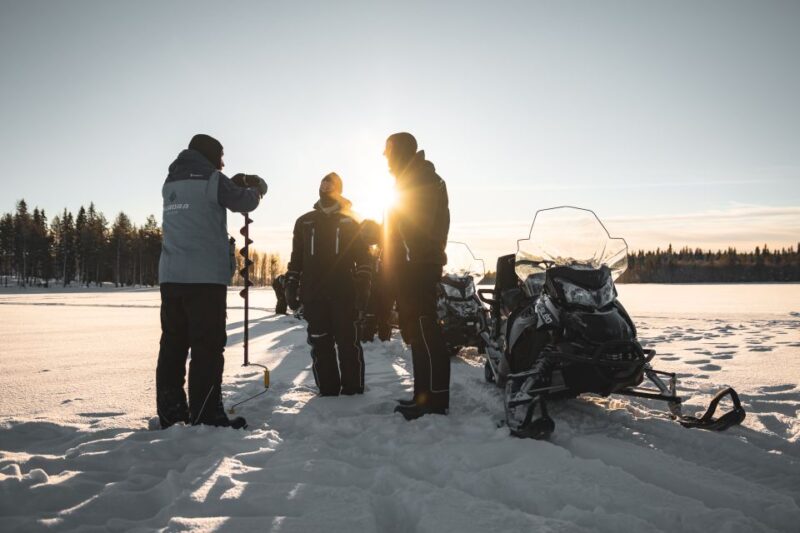 Rovaniemi: Electric Snowmobile Safari Tour with Ice Fishing - Key Points