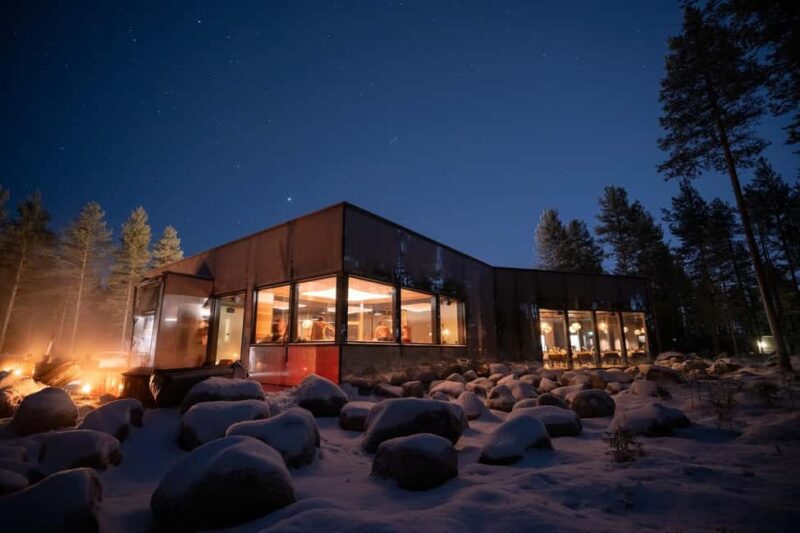 Rovaniemi: Forest Spa, Outdoor hot tubs and bathrobe dinner - Outdoor Hot Tubs with Arctic Views