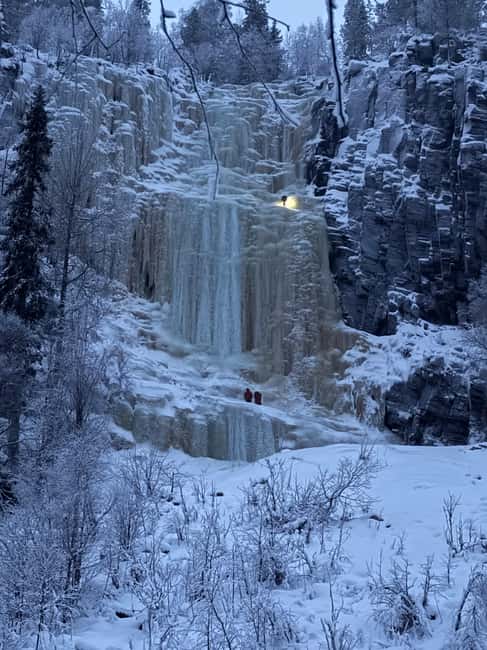 Rovaniemi: Frozen Kuroama Waterfall Guided Tour with BBQ - Key Points