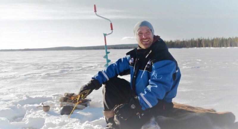 Rovaniemi: Ice-Fishing like a Finn - The Scenic Ride Through Snowy Trails at Apukka Resort