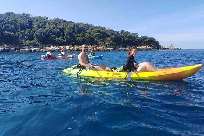 Rovinj Golden Cape Desert Islands Kayak & Snorkeling Tour - Highlights of Cliff Jumping and Abandoned Churches