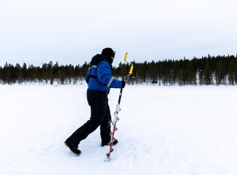 Saariselkä: Ice Fishing Safari by Snowmobile - Key Points