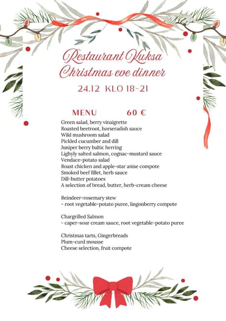 Saariselkä: Kuksa Restaurant Dinner - Key Points